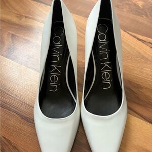 Calvin Klein Women's Elegant White Heels